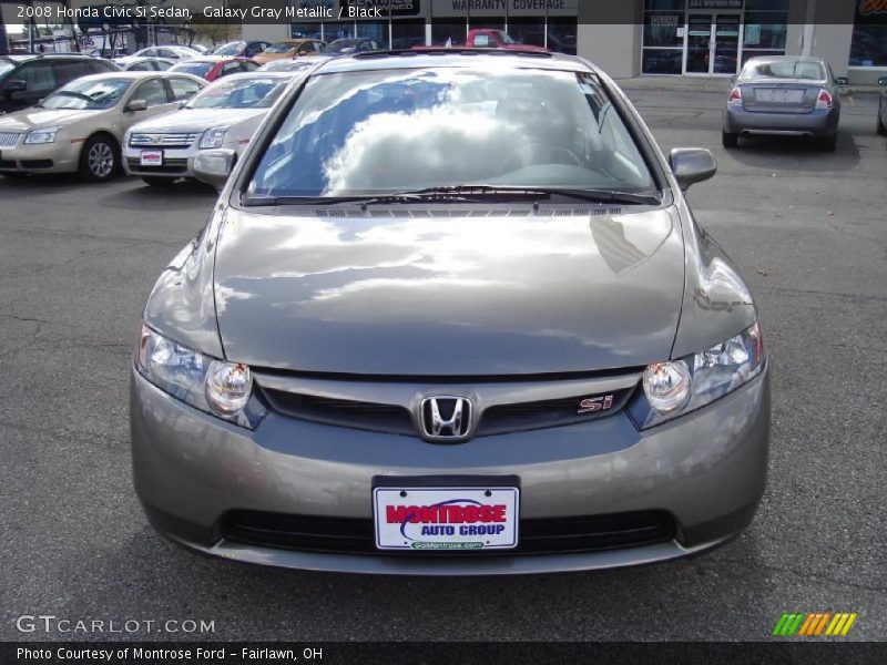 Galaxy Gray Metallic / Black 2008 Honda Civic Si Sedan