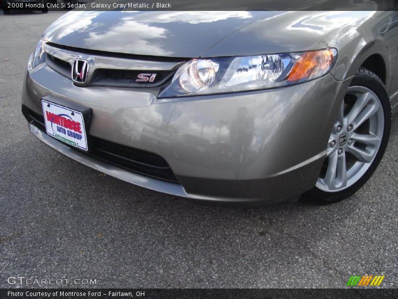 Galaxy Gray Metallic / Black 2008 Honda Civic Si Sedan