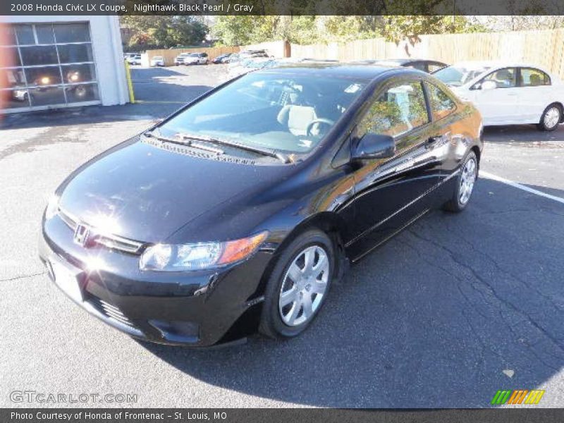 Nighthawk Black Pearl / Gray 2008 Honda Civic LX Coupe