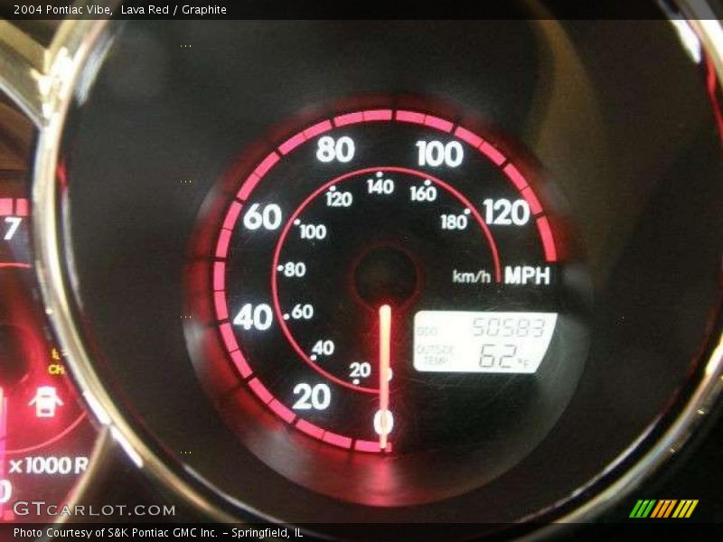 Lava Red / Graphite 2004 Pontiac Vibe