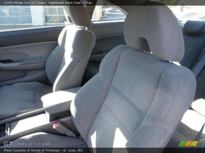 Nighthawk Black Pearl / Gray 2008 Honda Civic LX Coupe