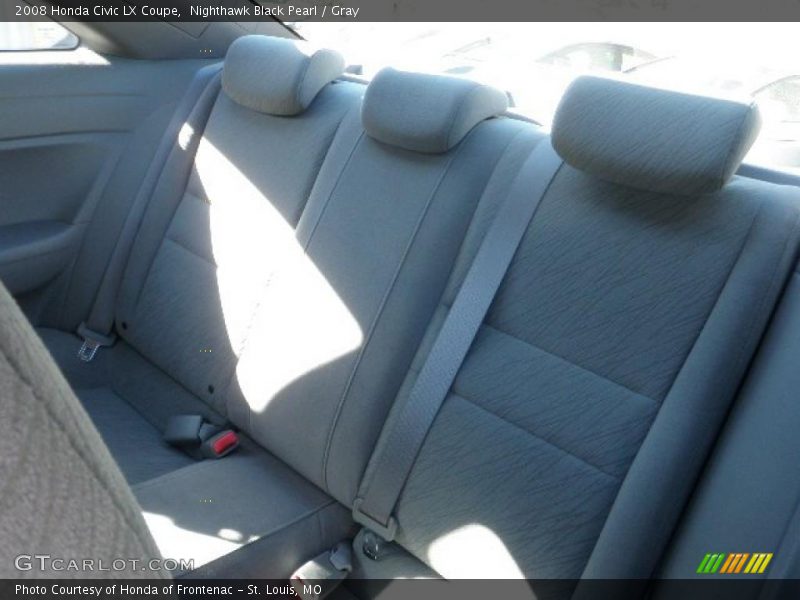 Nighthawk Black Pearl / Gray 2008 Honda Civic LX Coupe