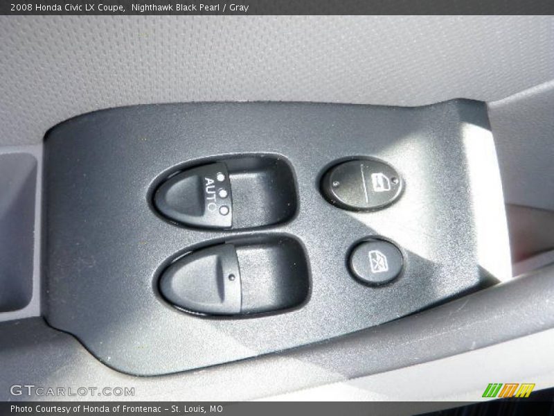 Nighthawk Black Pearl / Gray 2008 Honda Civic LX Coupe