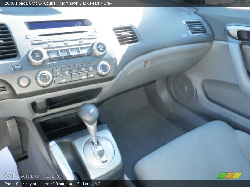 Nighthawk Black Pearl / Gray 2008 Honda Civic LX Coupe