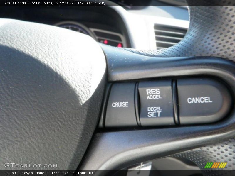 Nighthawk Black Pearl / Gray 2008 Honda Civic LX Coupe