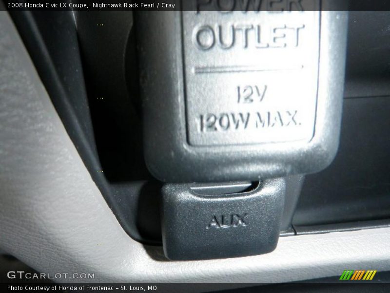 Nighthawk Black Pearl / Gray 2008 Honda Civic LX Coupe