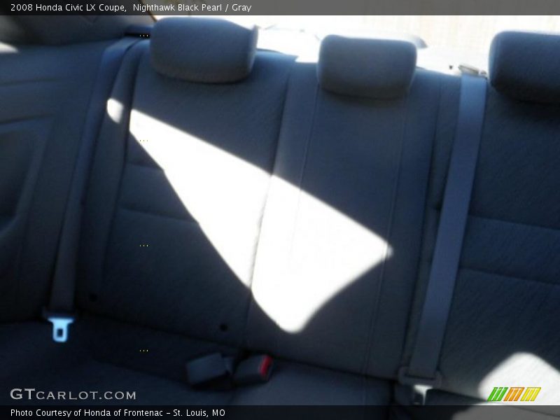 Nighthawk Black Pearl / Gray 2008 Honda Civic LX Coupe