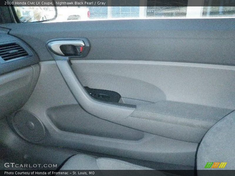 Nighthawk Black Pearl / Gray 2008 Honda Civic LX Coupe