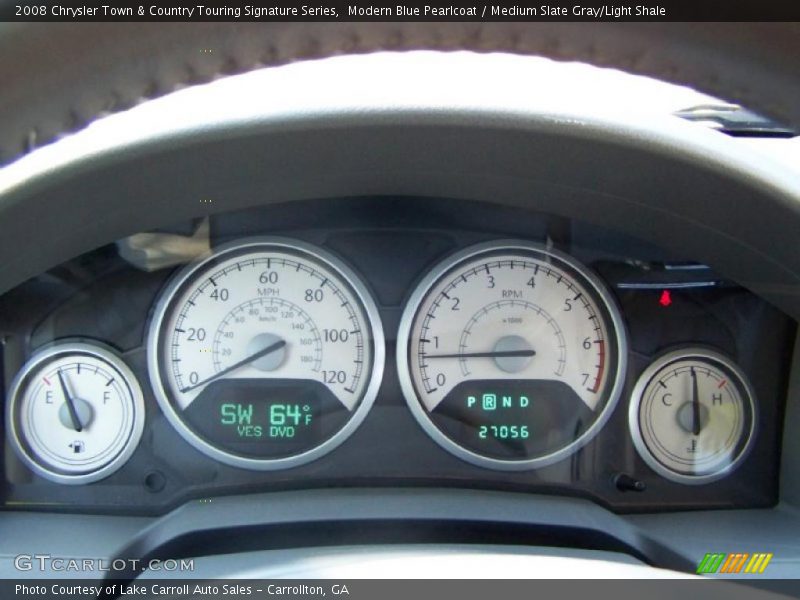 Modern Blue Pearlcoat / Medium Slate Gray/Light Shale 2008 Chrysler Town & Country Touring Signature Series