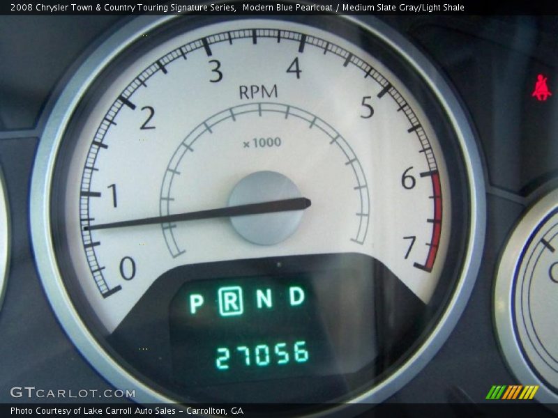 Modern Blue Pearlcoat / Medium Slate Gray/Light Shale 2008 Chrysler Town & Country Touring Signature Series