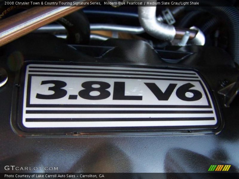 Modern Blue Pearlcoat / Medium Slate Gray/Light Shale 2008 Chrysler Town & Country Touring Signature Series