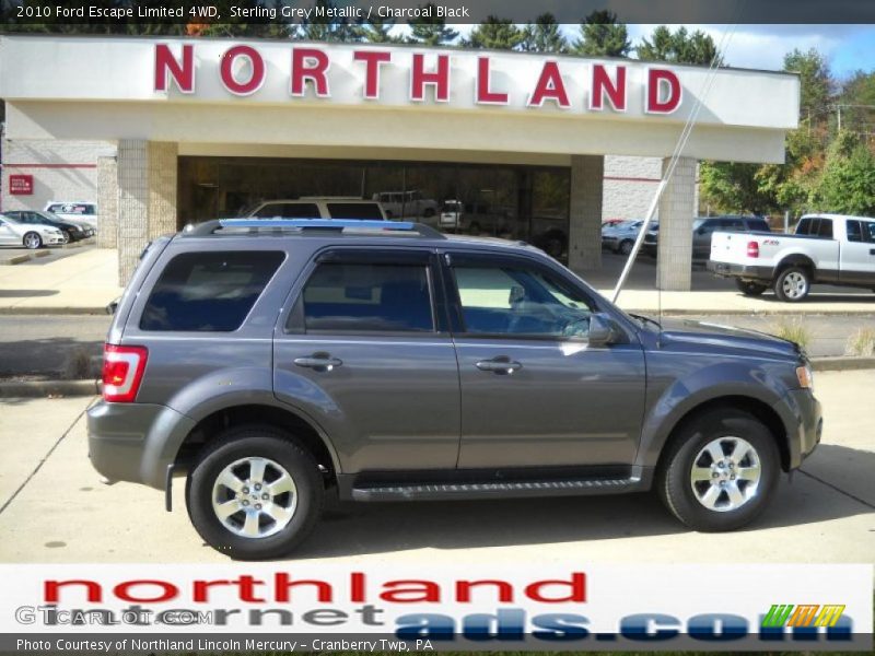 Sterling Grey Metallic / Charcoal Black 2010 Ford Escape Limited 4WD