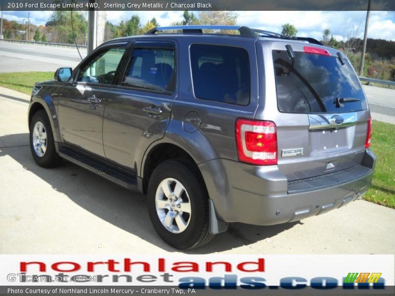 Sterling Grey Metallic / Charcoal Black 2010 Ford Escape Limited 4WD