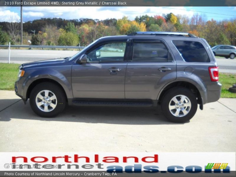 Sterling Grey Metallic / Charcoal Black 2010 Ford Escape Limited 4WD