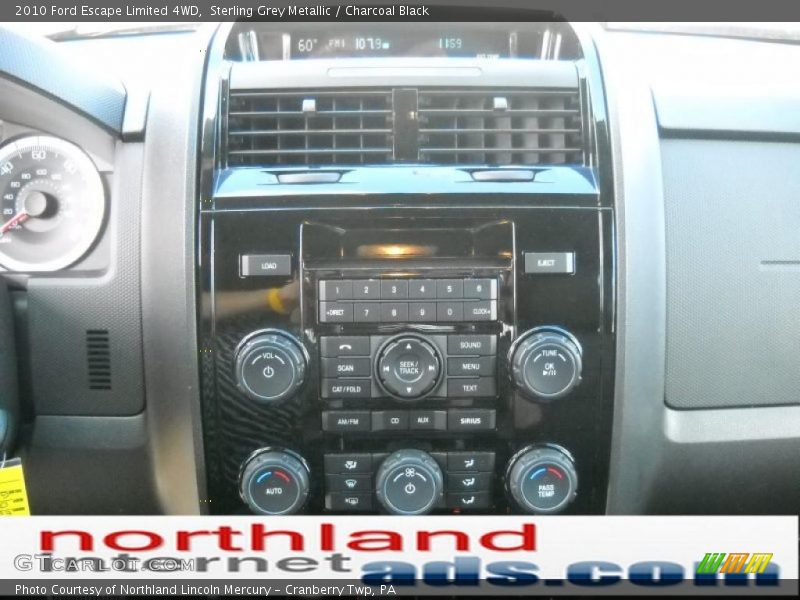 Sterling Grey Metallic / Charcoal Black 2010 Ford Escape Limited 4WD