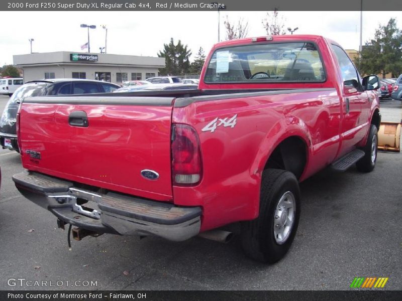 Red / Medium Graphite 2000 Ford F250 Super Duty XL Regular Cab 4x4