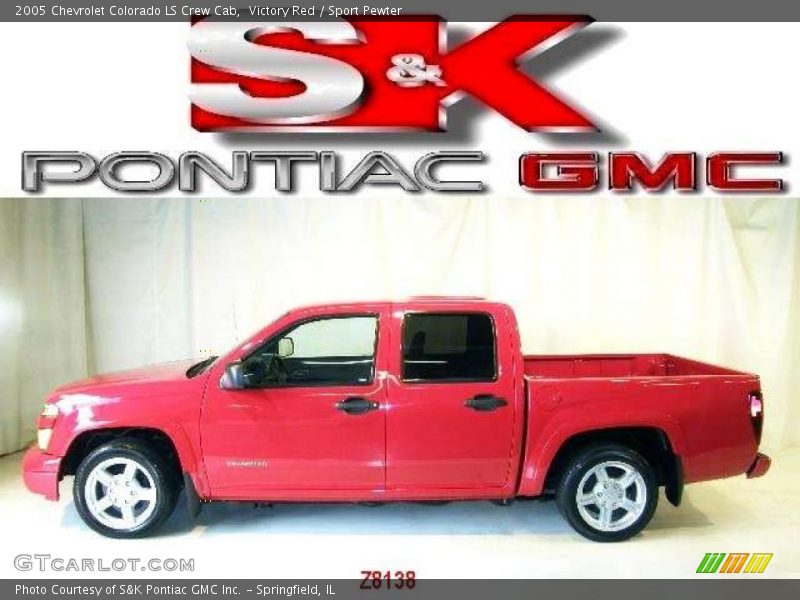 Victory Red / Sport Pewter 2005 Chevrolet Colorado LS Crew Cab