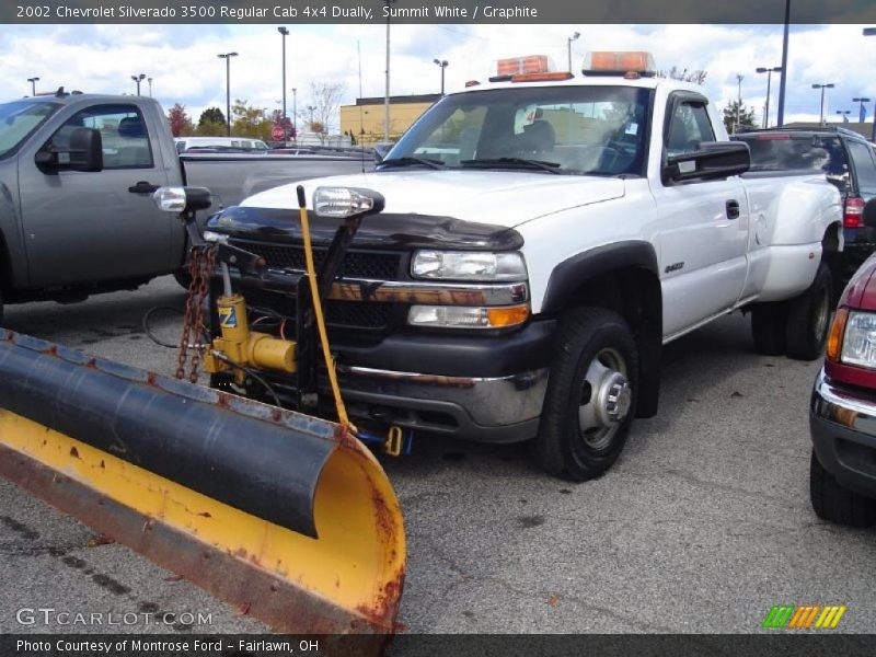Summit White / Graphite 2002 Chevrolet Silverado 3500 Regular Cab 4x4 Dually