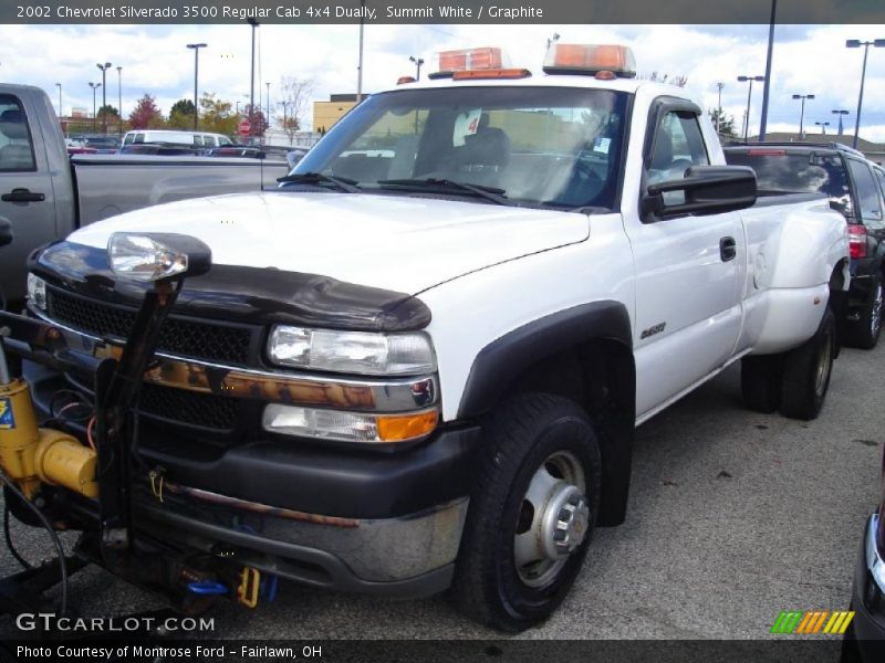 Summit White / Graphite 2002 Chevrolet Silverado 3500 Regular Cab 4x4 Dually
