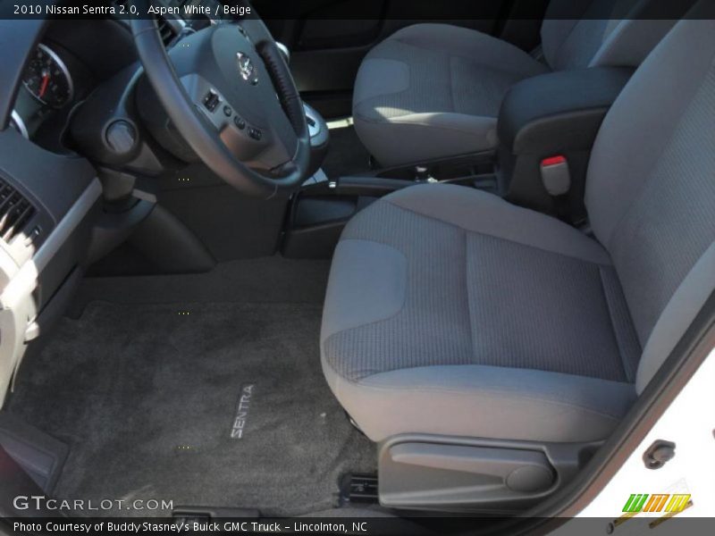 Aspen White / Beige 2010 Nissan Sentra 2.0