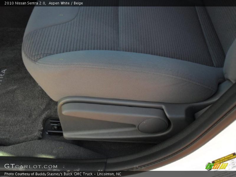 Aspen White / Beige 2010 Nissan Sentra 2.0