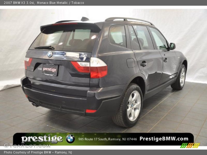 Monaco Blue Metallic / Tobacco 2007 BMW X3 3.0si