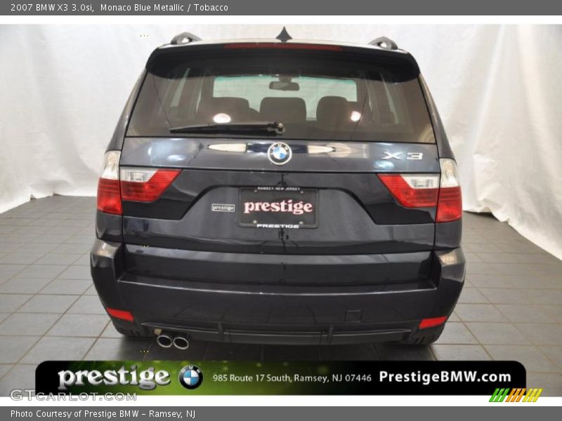 Monaco Blue Metallic / Tobacco 2007 BMW X3 3.0si