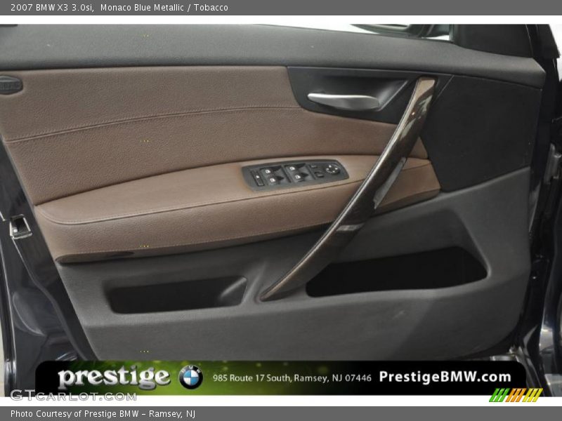 Monaco Blue Metallic / Tobacco 2007 BMW X3 3.0si