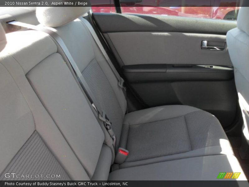 Aspen White / Beige 2010 Nissan Sentra 2.0