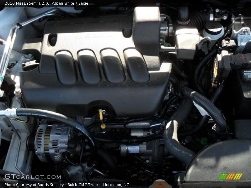 Aspen White / Beige 2010 Nissan Sentra 2.0