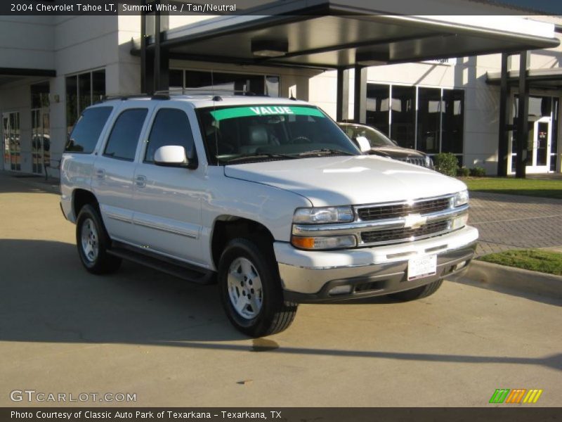 Summit White / Tan/Neutral 2004 Chevrolet Tahoe LT