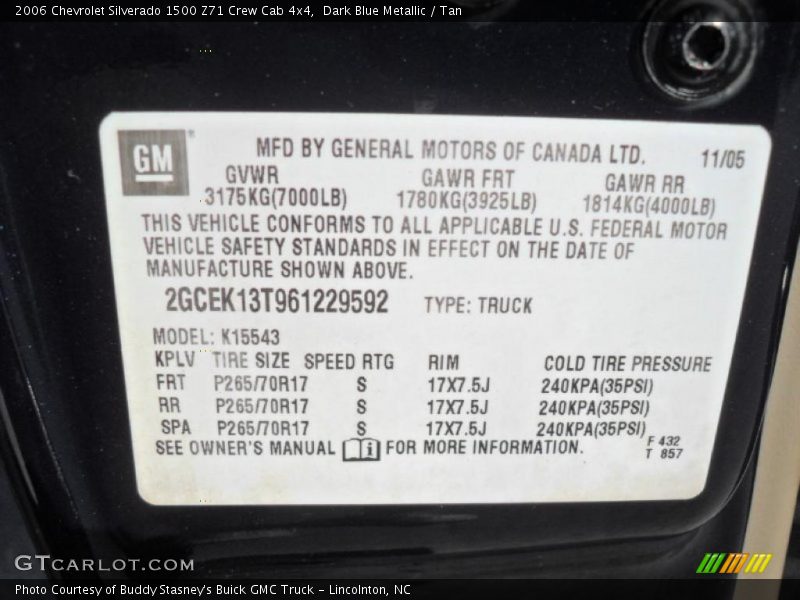 Dark Blue Metallic / Tan 2006 Chevrolet Silverado 1500 Z71 Crew Cab 4x4