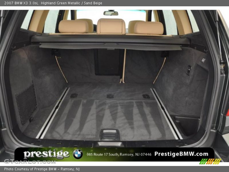 Highland Green Metallic / Sand Beige 2007 BMW X3 3.0si
