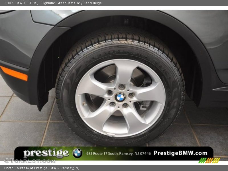 Highland Green Metallic / Sand Beige 2007 BMW X3 3.0si
