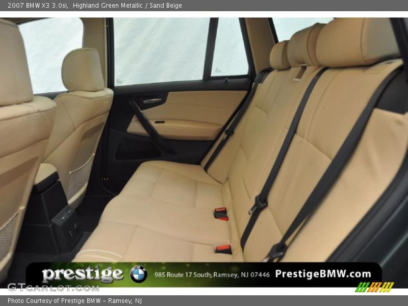 Highland Green Metallic / Sand Beige 2007 BMW X3 3.0si