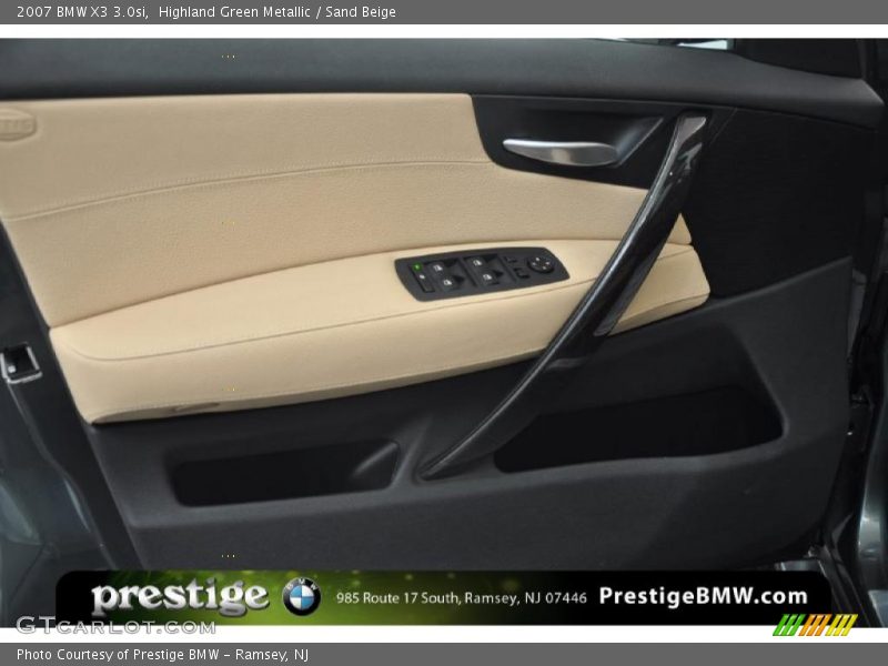 Highland Green Metallic / Sand Beige 2007 BMW X3 3.0si