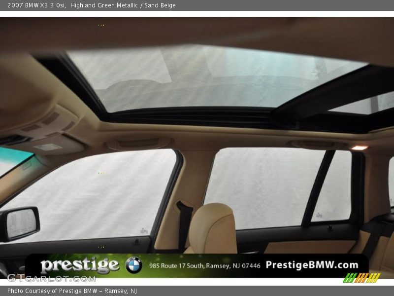 Highland Green Metallic / Sand Beige 2007 BMW X3 3.0si