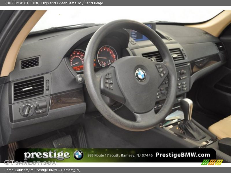 Highland Green Metallic / Sand Beige 2007 BMW X3 3.0si