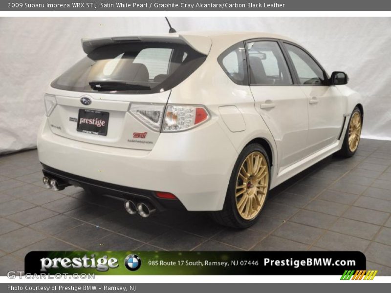Satin White Pearl / Graphite Gray Alcantara/Carbon Black Leather 2009 Subaru Impreza WRX STi