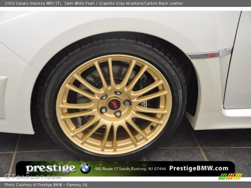Satin White Pearl / Graphite Gray Alcantara/Carbon Black Leather 2009 Subaru Impreza WRX STi