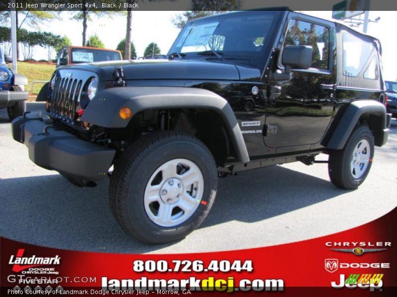 Black / Black 2011 Jeep Wrangler Sport 4x4