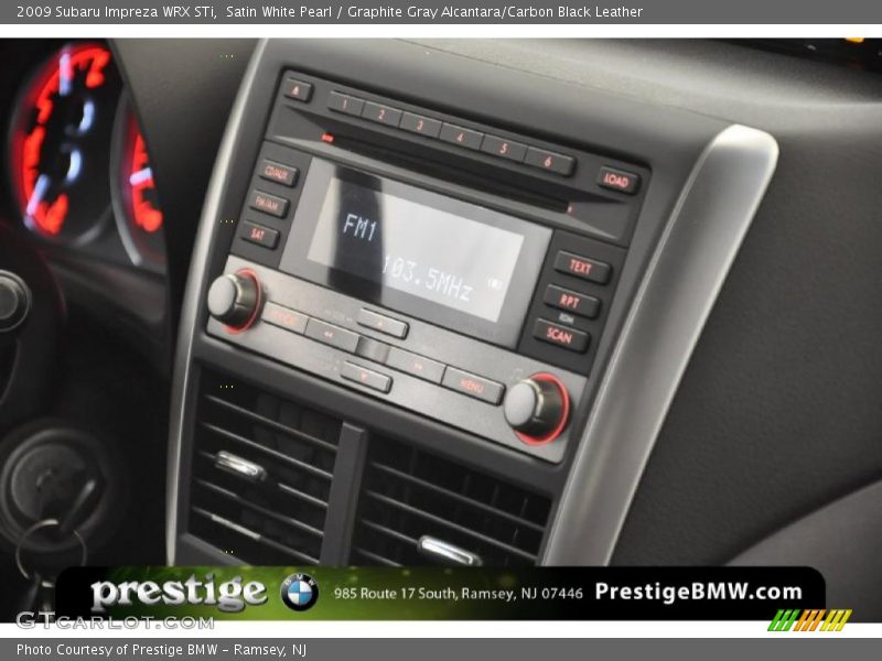 Satin White Pearl / Graphite Gray Alcantara/Carbon Black Leather 2009 Subaru Impreza WRX STi