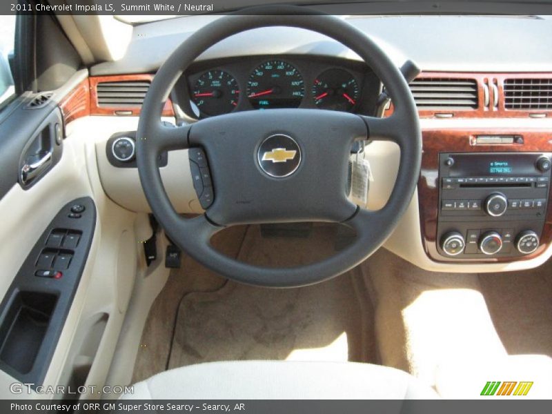 Summit White / Neutral 2011 Chevrolet Impala LS