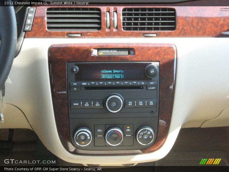 Summit White / Neutral 2011 Chevrolet Impala LS