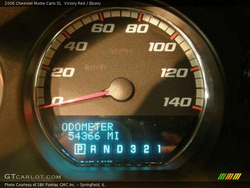 Victory Red / Ebony 2006 Chevrolet Monte Carlo SS