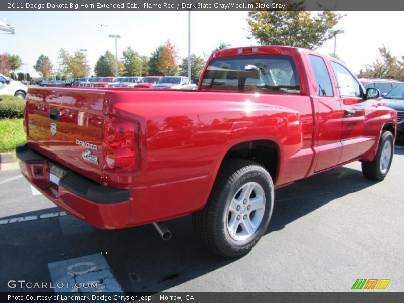 Flame Red / Dark Slate Gray/Medium Slate Gray 2011 Dodge Dakota Big Horn Extended Cab