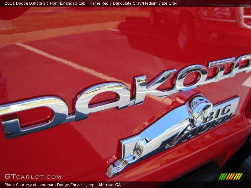 Flame Red / Dark Slate Gray/Medium Slate Gray 2011 Dodge Dakota Big Horn Extended Cab