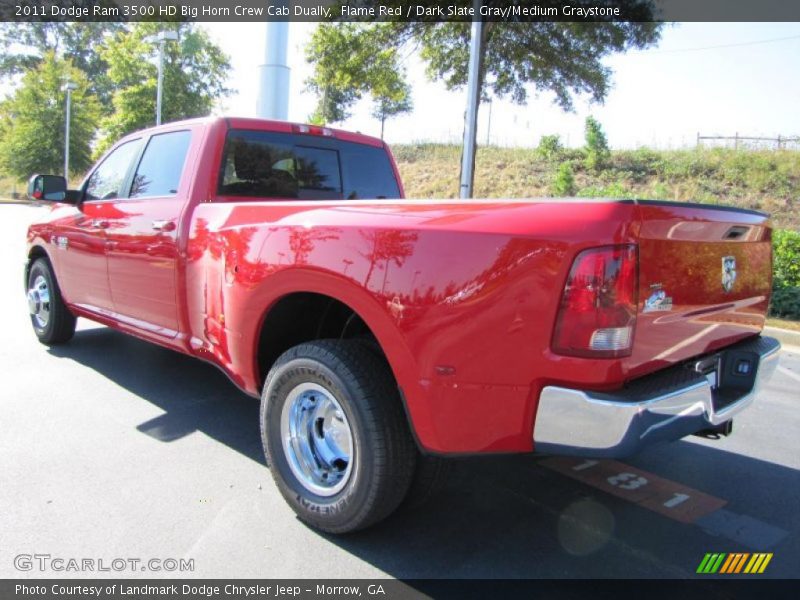 Flame Red / Dark Slate Gray/Medium Graystone 2011 Dodge Ram 3500 HD Big Horn Crew Cab Dually