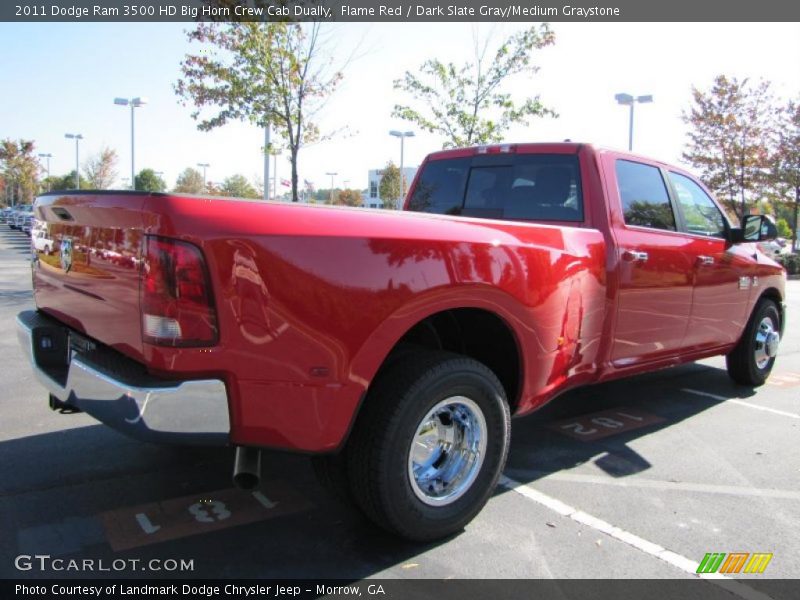 Flame Red / Dark Slate Gray/Medium Graystone 2011 Dodge Ram 3500 HD Big Horn Crew Cab Dually