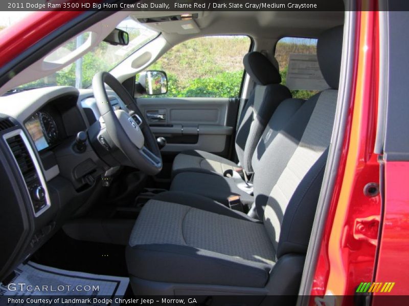 Flame Red / Dark Slate Gray/Medium Graystone 2011 Dodge Ram 3500 HD Big Horn Crew Cab Dually
